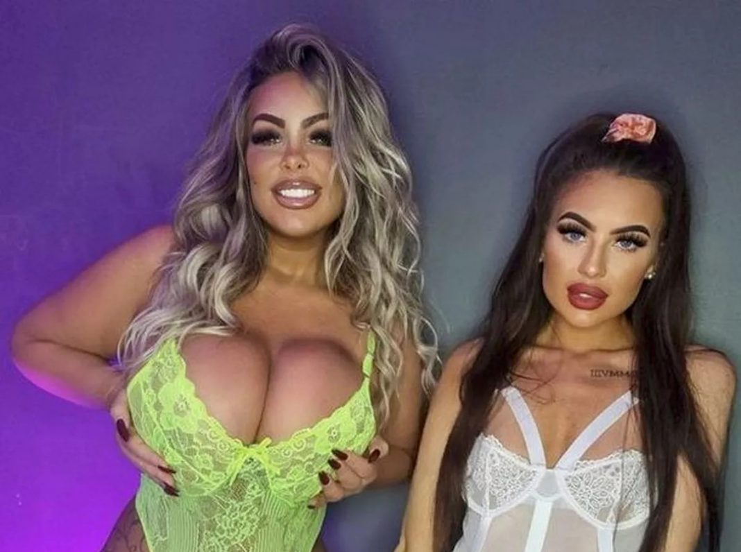 levf babestation mother and daughter pose in lingerie