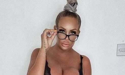 Levi in black bra and stockings