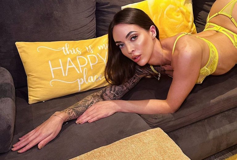 Leila Lani in yellow underwear