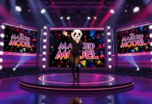 The Masked Model – Panda Peaches The Masked Model Panda Peaches on the set