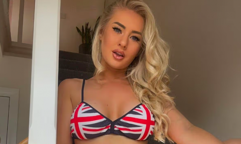 April Mae union jack bikini